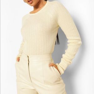 ribbed knit sweater